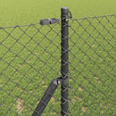 vidaXL Láncssoros kerítés talajfix 25 x 1 m PVC-bevonatos acél Szürke