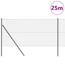vidaXL Láncssoros kerítés talajfix 25 x 1 m PVC-bevonatos acél Szürke
