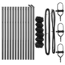 vidaXL Lánckerítés oszlopokkal Szürke 0,4 x 25 m Acél