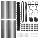 vidaXL Lánckerítés oszlopokkal Szürke 1.5 x 25 m Acél