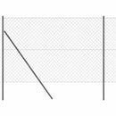 vidaXL Láncssoros kerítés talajfix 25 x 1,6 m PVC-bevonatos acél Háló