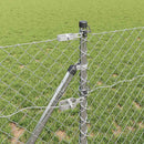 vidaXL Lánckerítés oszlopokkal Ezüst 0.8 x 10 m Acél