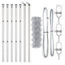 vidaXL Lánckerítés oszlopokkal Ezüst 0.8 x 10 m Acél