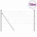 vidaXL Lánckerítés oszlopokkal Ezüst 0.8 x 10 m Acél