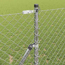 vidaXL Lánckerítés oszlopokkal Ezüst 1 x 10 m Acél