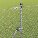 vidaXL Lánckerítés oszlopokkal Ezüst 1.5 x 10 m Acél