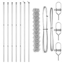vidaXL Lánckerítés oszlopokkal Ezüst 1.2 x 10 m Acél