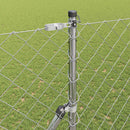 vidaXL Lánckerítés oszlopokkal Ezüst 1.6 x 10 m Acél