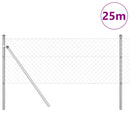 vidaXL Lánckerítés oszlopokkal Ezüst 0,6 x 25 m Acél