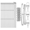 vidaXL Lánckerítés oszlopokkal Ezüst 0.8 x 25 m Acél