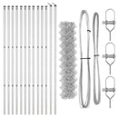 vidaXL Lánckerítés oszlopokkal Ezüst 1 x 25 m Acél