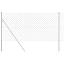 vidaXL Lánckerítés oszlopokkal Ezüst 1.2 x 25 m Acél