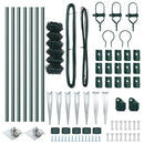 vidaXL Lánckerítés oszlopokkal Zöld 0.8 x 10 m Acél