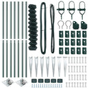 vidaXL Lánckerítés oszlopokkal Zöld 1 x 10 m Acél