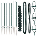 vidaXL Lánckerítés oszlopokkal Zöld 1.6 x 10 m Acél