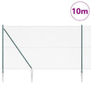 vidaXL Tüskés láncszem kerítés 10 x 1,6 m PVC-bevonatos acél Zöld Háló