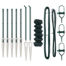 vidaXL Lánckerítés oszlopokkal Zöld 0,6 x 10 m Acél