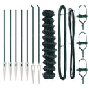 vidaXL Lánckerítés oszlopokkal Zöld 1.2 x 10 m Acél