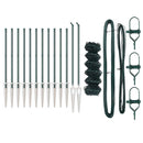 vidaXL Lánckerítés oszlopokkal Zöld 0,6 x 25 m Acél