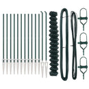 vidaXL Lánckerítés oszlopokkal Zöld 1.6 x 25 m Acél