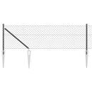 vidaXL Tüskés láncszem kerítés 10 x 0,4 m PVC-bevonatos acél Szürke