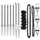 vidaXL Lánckerítés oszlopokkal Szürke 0,4 x 10 m Acél