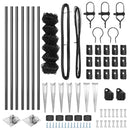 vidaXL Lánckerítés oszlopokkal Szürke 0,6 x 10 m Acél