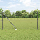 vidaXL Tüskés láncszem kerítés 10 x 1,4 m PVC-bevonatos acél Szürke