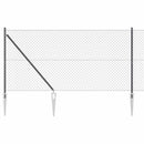 vidaXL Tüskés láncszem kerítés 10 x 1,4 m PVC-bevonatos acél Szürke