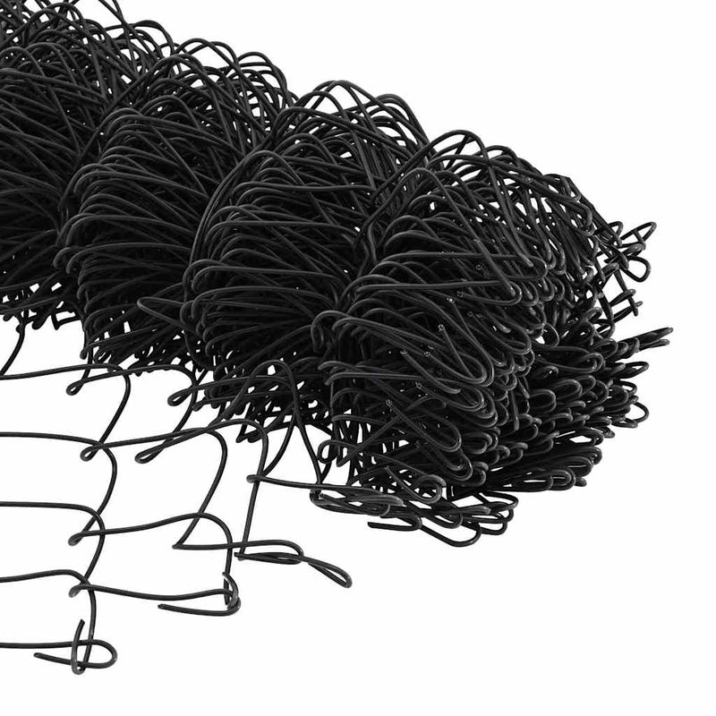 vidaXL Lánckerítés oszlopokkal Szürke 1.2 x 10 m Acél