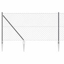 vidaXL Tüskés láncszem kerítés 10 x 1,2 m PVC-bevonatos acél Szürke