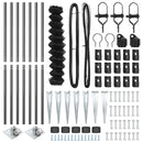 vidaXL Lánckerítés oszlopokkal Szürke 1.4 x 10 m Acél