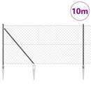 vidaXL Hevederes drótkerítés tüskékkel 10 x 1,4 m PVC-bevonatos acél