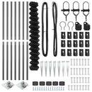 vidaXL Hevederes drótkerítés tüskékkel 10 x 1,5 m PVC-bevonatos acél
