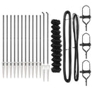 vidaXL Lánckerítés oszlopokkal Szürke 1.2 x 25 m Acél