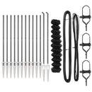 vidaXL Hevederes drótkerítés tüskékkel 25 x 1,4 m PVC-bevonatos acél