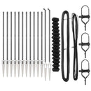 vidaXL Hevederes drótkerítés tüskékkel 25 x 1,6 m PVC-bevonatos acél