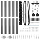 vidaXL Lánckerítés oszlopokkal Szürke 1.6 x 25 m Acél