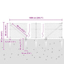 vidaXL Lánckerítés oszlopokkal Ezüst 0,4 x 10 m Acél