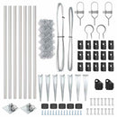 vidaXL Lánckerítés oszlopokkal Ezüst 0,6 x 10 m Acél