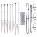 vidaXL Lánckerítés oszlopokkal Ezüst 1 x 10 m Acél