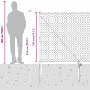vidaXL Lánckerítés oszlopokkal Ezüst 1.4 x 10 m Acél