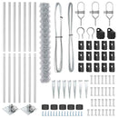 vidaXL Lánckerítés oszlopokkal Ezüst 1.5 x 10 m Acél