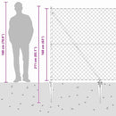 vidaXL Lánckerítés oszlopokkal Ezüst 1.6 x 10 m Acél