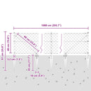 vidaXL Lánckerítés oszlopokkal Ezüst 0,4 x 10 m Acél