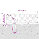 vidaXL Lánckerítés oszlopokkal Ezüst 0.8 x 10 m Acél