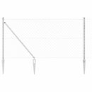 vidaXL Lánckerítés oszlopokkal Ezüst 1 x 10 m Acél