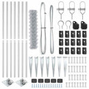 vidaXL Lánckerítés oszlopokkal Ezüst 1.2 x 10 m Acél