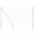 vidaXL Lánckerítés oszlopokkal Ezüst 1.6 x 10 m Acél