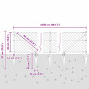 vidaXL Lánckerítés oszlopokkal Ezüst 0,4 x 25 m Acél